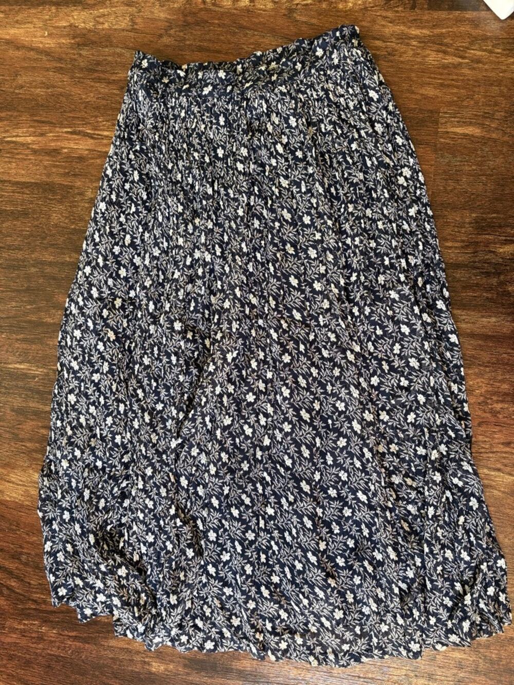Vintage Studio A Floral Rayon Maxi Skirt - High-Waisted Boho Style Size 6